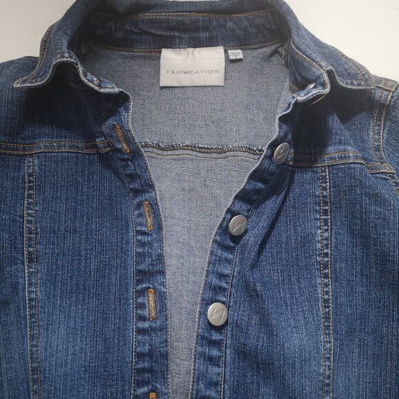 Fairweather Ladies 3/4 Length Sleeves Size 3 Medium Wash Denim Dress - Picture 4 of 11